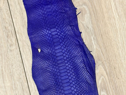 Royal Blue Satin Genuine Python Leather PYTR639 product photo 3