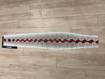 Genuine Reticulated Python Leather Red Center, product photo 2