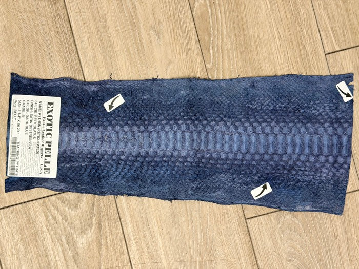 Misc Blue Satin Genuine Python Leather product photo 3