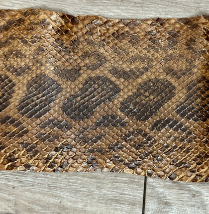 Tan Natural Pattern Glossy Genuine Anaconda Snake Leather 251 product photo 2