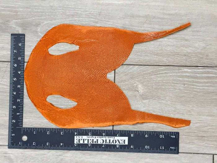 Orange Sanded Genuine Stingray Leather product photo 2