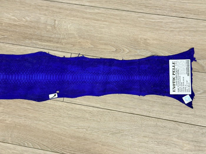 Royal Blue Satin Genuine Python Leather PYTR639 product photo 4