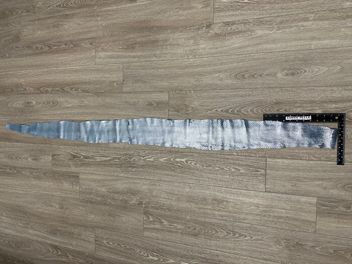 Silver on Blue Genuine Anaconda Leather real hide snake skin python boa rattle 7