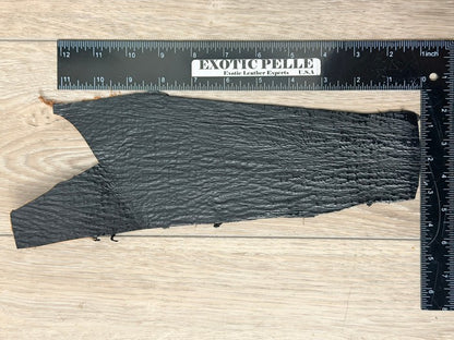 Genuine Shark Fish Leather - Black Satin WYSIWYG 236 product photo 2