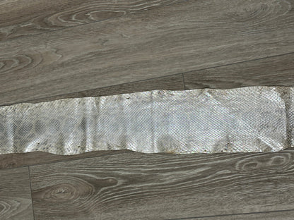 Silver on Natural Genuine Anaconda Leather hide snake skin python Boa rattle 295