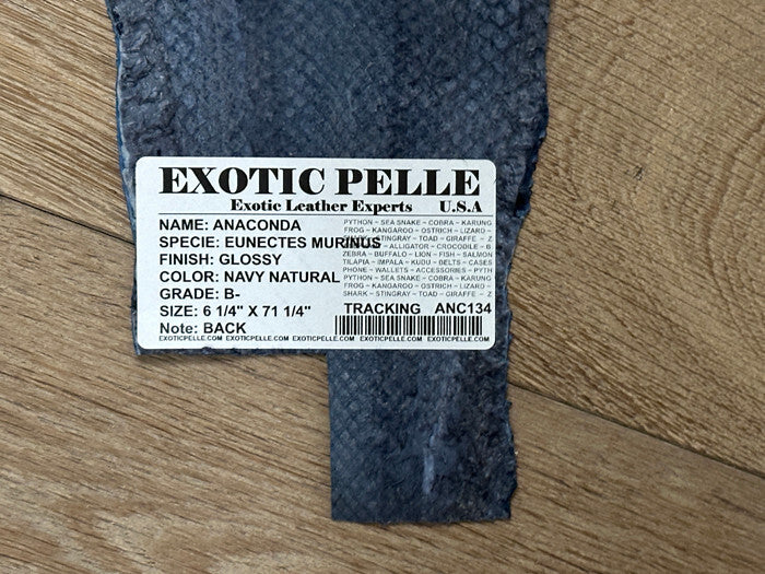 Blue Genuine Anaconda Snakeskin Leather real hide snake skin python boa 134