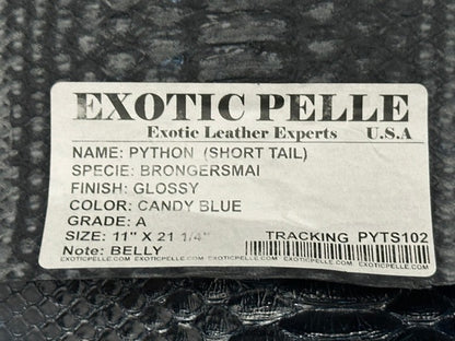 Candy Blue Glossy - Pearl Genuine Python Leather PYTS102 product photo 7