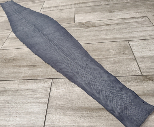 Gray Matte Genuine Short-Tail Python Snake Leather 169 product photo 1