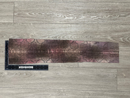 Multicolor Python Suede Nubuck Genuine Leather Remnant real hide snake skin 307