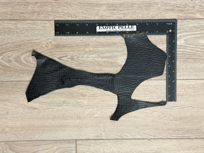 Black Satin Genuine Shark Leather product photo 2