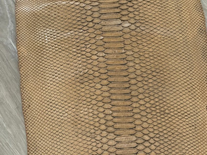 TAN Genuine Python Snakeskin Leather real hide snake skin Rattle Boa 151