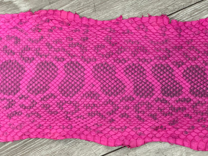 Pink Natural Genuine Anaconda Snakeskin Leather real hide snake skin python 208