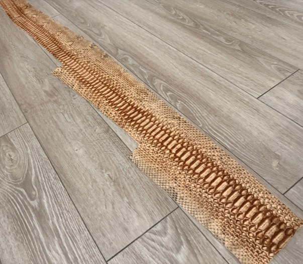 Tan Brown Center Natural Pattern Satin Genuine Reticulated Python Snake Leather Belly 485 product photo 1