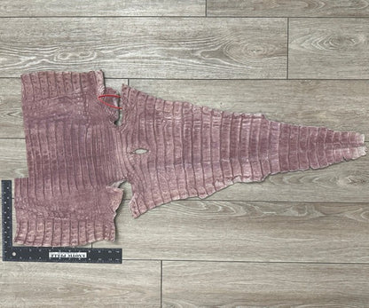 L Purple Satin Genuine Caiman Crocodile Leather 383 product photo 2