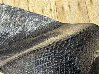 Candy Blue Genuine Python Snake Leather real hide snake skin Rattle 105