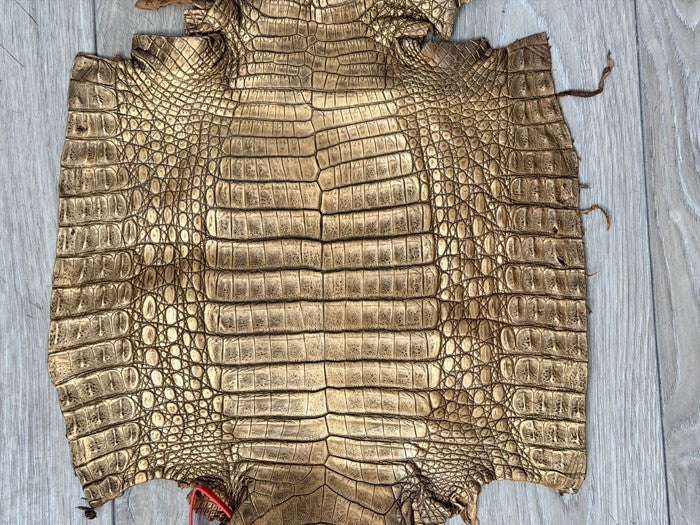 Copper Satin Genuine Caiman Crocodile Leather CMN653 product photo 3