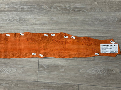 Orange Genuine Anaconda Leather real hide snake skin python boa Rattle 262