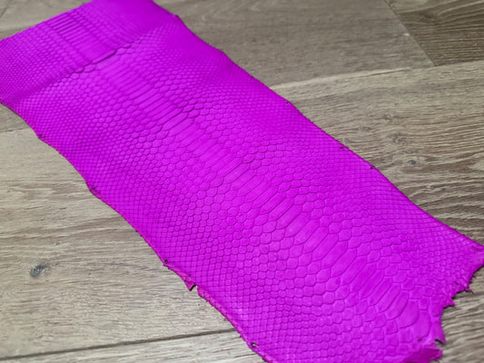 Pink Genuine Python Piece Snakeskin Leather real hide snake skin Ratle Boa 392