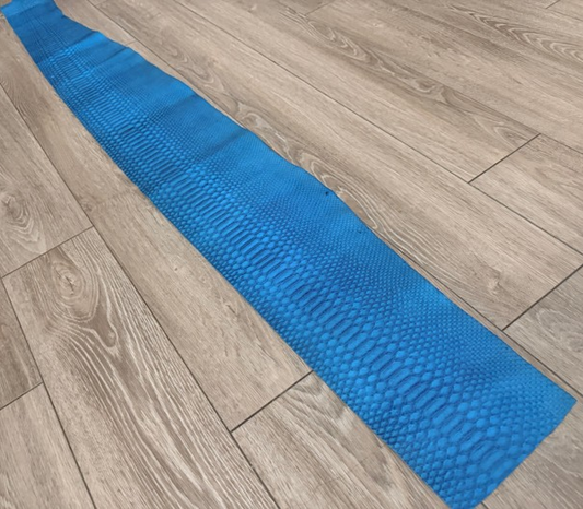 Turquoise Genuine Reticulated Python Snake Leather 481 product photo 1