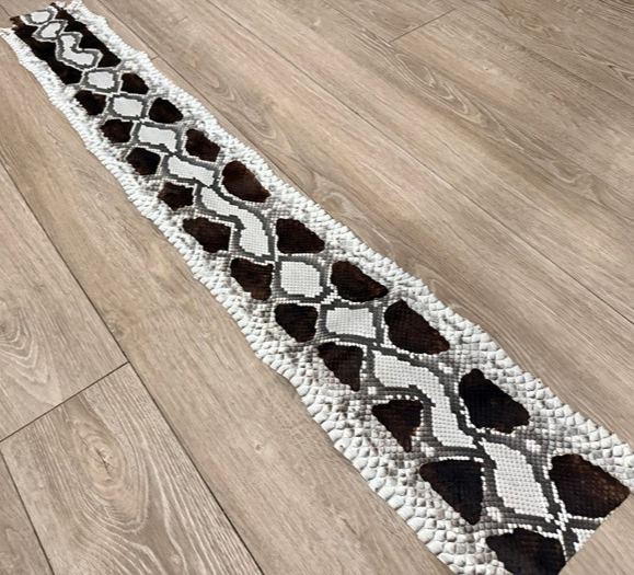 Natural With Brown Spots Genuine Reticulated Python Snake Leather 668 product photo 1