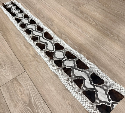 Natural With Brown Spots Genuine Reticulated Python Snake Leather 668 product photo 1