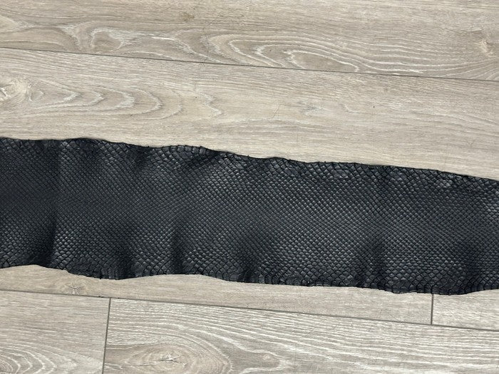 Black Satin Genuine Anaconda Leather product photo 3