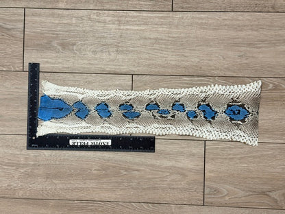Genuine Reticulated Python Leather Blue Center, product photo 2