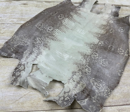 Natural Genuine Ring Lizard Leather Hide Exotic Skin Teju Tegu Iguana real 134