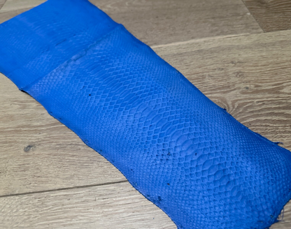 L Blue Piece Genuine Python Snakeskin Leather real hide snake skin Ratle Boa 385