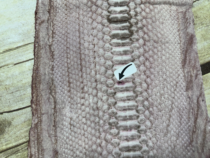 Tie-dye Rose with Silver Python Nubuck Genuine Leather real hide snake skin 244