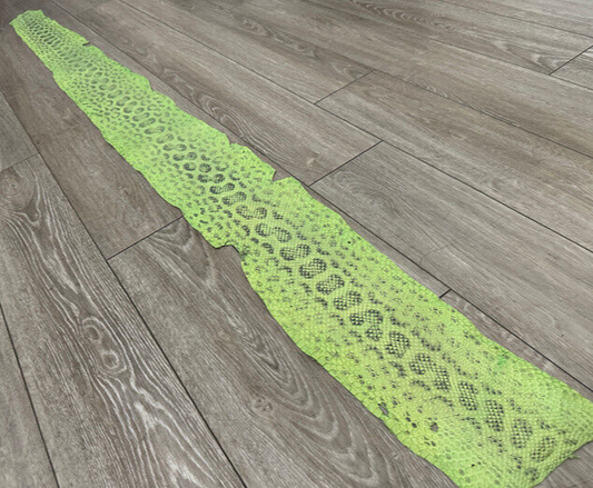 Green nat Genuine Anaconda Snakeskin Leather real hide snake skin python boa 259