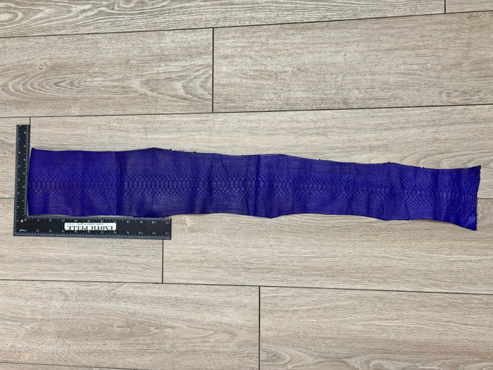 Royal Blue Satin Genuine Python Leather PYTR638 product photo 2