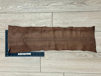 Brown Satin Genuine Reticulated Python Snake Leather 561 product photo 2