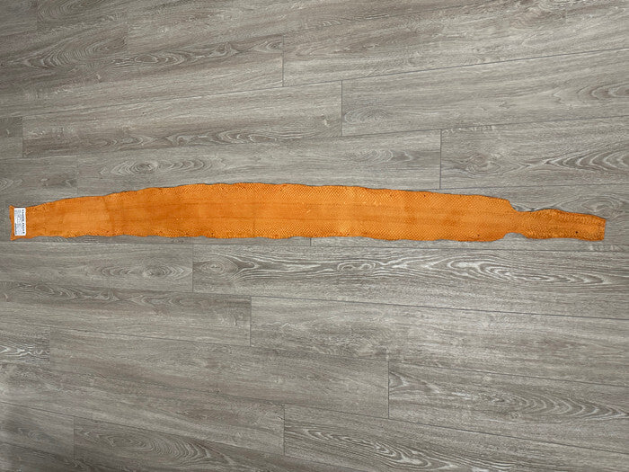 Tangerine Genuine Anaconda Snakeskin Leather real hide snake skin python boa 256