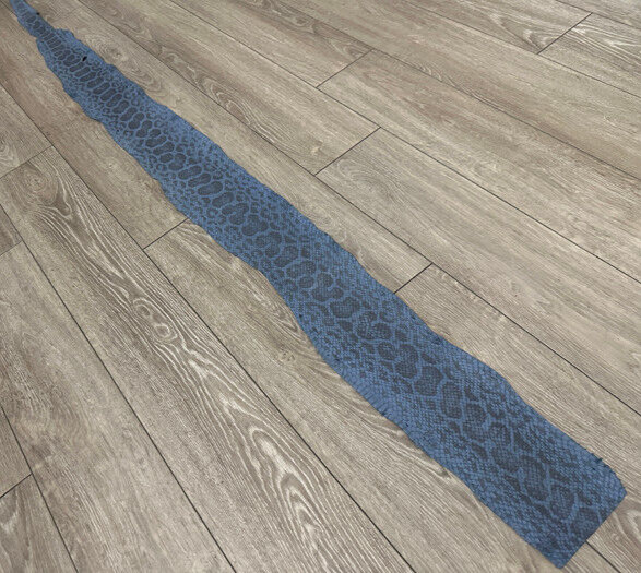 Blue Natural Pattern Genuine Anaconda Snake Leather 219 product photo 1