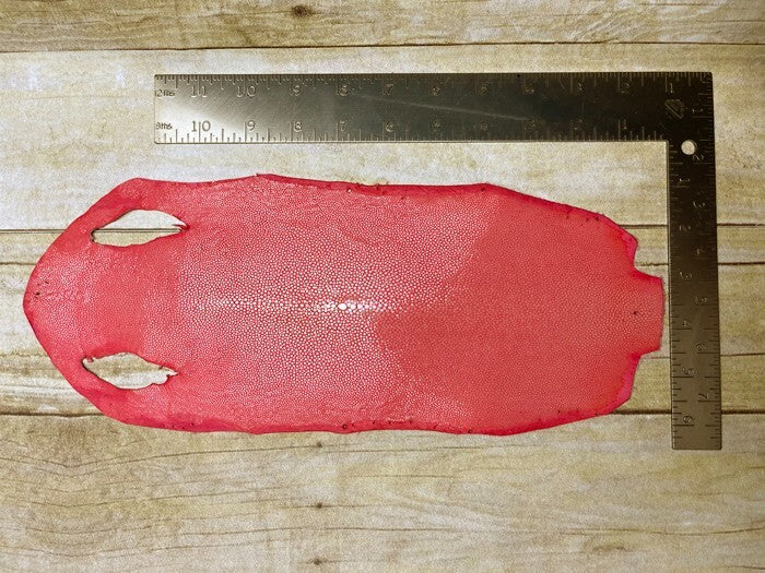 PINK Genuine Polished Sanded Stingray Hide Skin Sting Ray Leather Shagreen 912