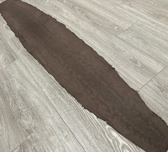 Brown Genuine Karung Elephant trunk Snake Hide Taxidermy leather Skin Rattle 506