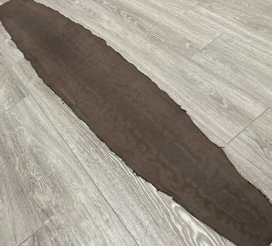 Brown Genuine Karung Elephant trunk Snake Hide Taxidermy leather Skin Rattle 506