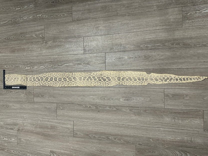 Ivory Natural Tan Anaconda Snake skin Leather real hide python boa rattle 396
