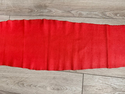 XXL Red Satin Genuine Karung Elephant Trunk Snake Leather product photo 3