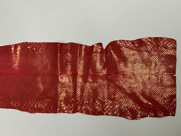 Red Gold Genuine Anaconda Snakeskin Leather real hide snake skin python boa 165