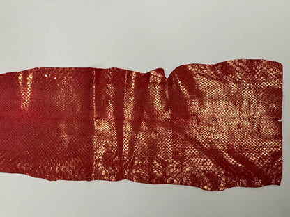Red Gold Genuine Anaconda Snakeskin Leather real hide snake skin python boa 165
