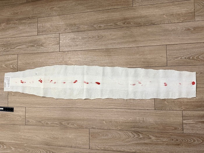 Genuine Reticulated Python Leather Red Center, product photo 4