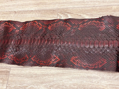 Mahogany big Genuine Python Snakeskin Leather real hide snake skin Boa 293