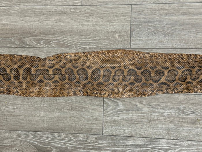 Tan Glossy Genuine Anaconda Leather real hide snake skin python boa rattle 327