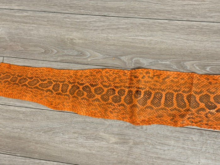 Orange Natural Pattern Genuine Anaconda Snake Leather 459 product photo 4