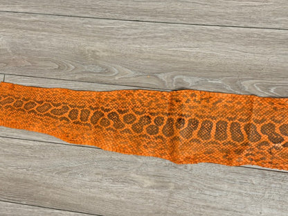 Orange Natural Pattern Genuine Anaconda Snake Leather 459 product photo 4