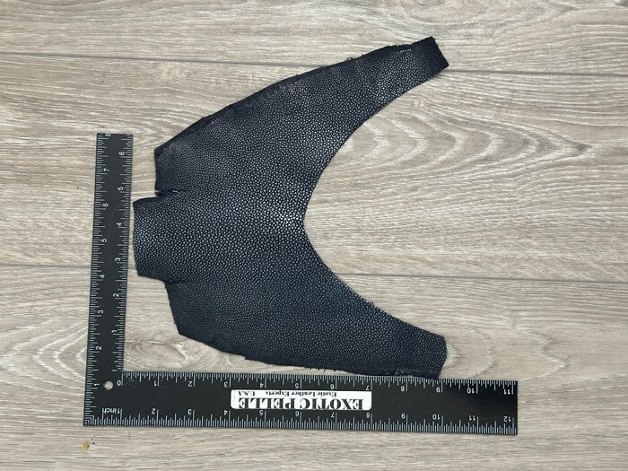 Blue Genuine Polished Sanded Stingray Hide Skin Sting Ray Leather Shagreen 1043