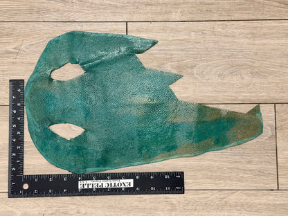 Green Sanded Genuine Stingray Leather product photo 2