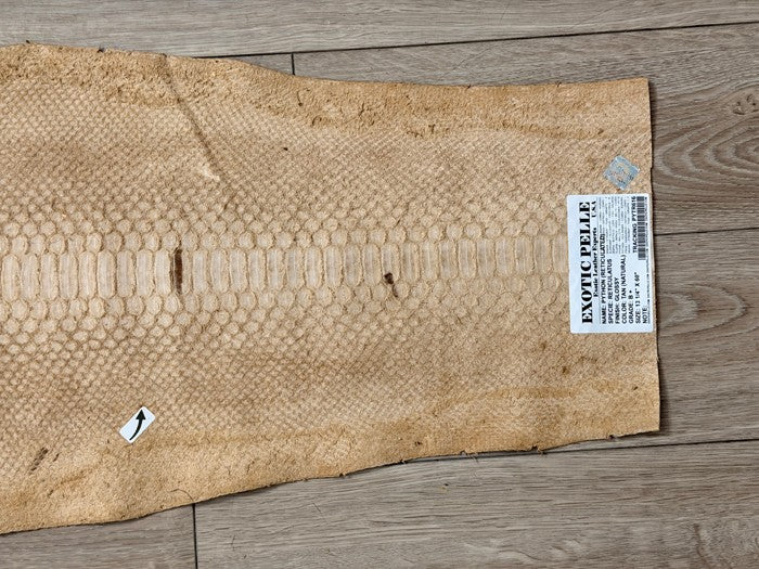 Tan Natural Pattern Glossy Genuine Python Leather PYTR616 product photo 5